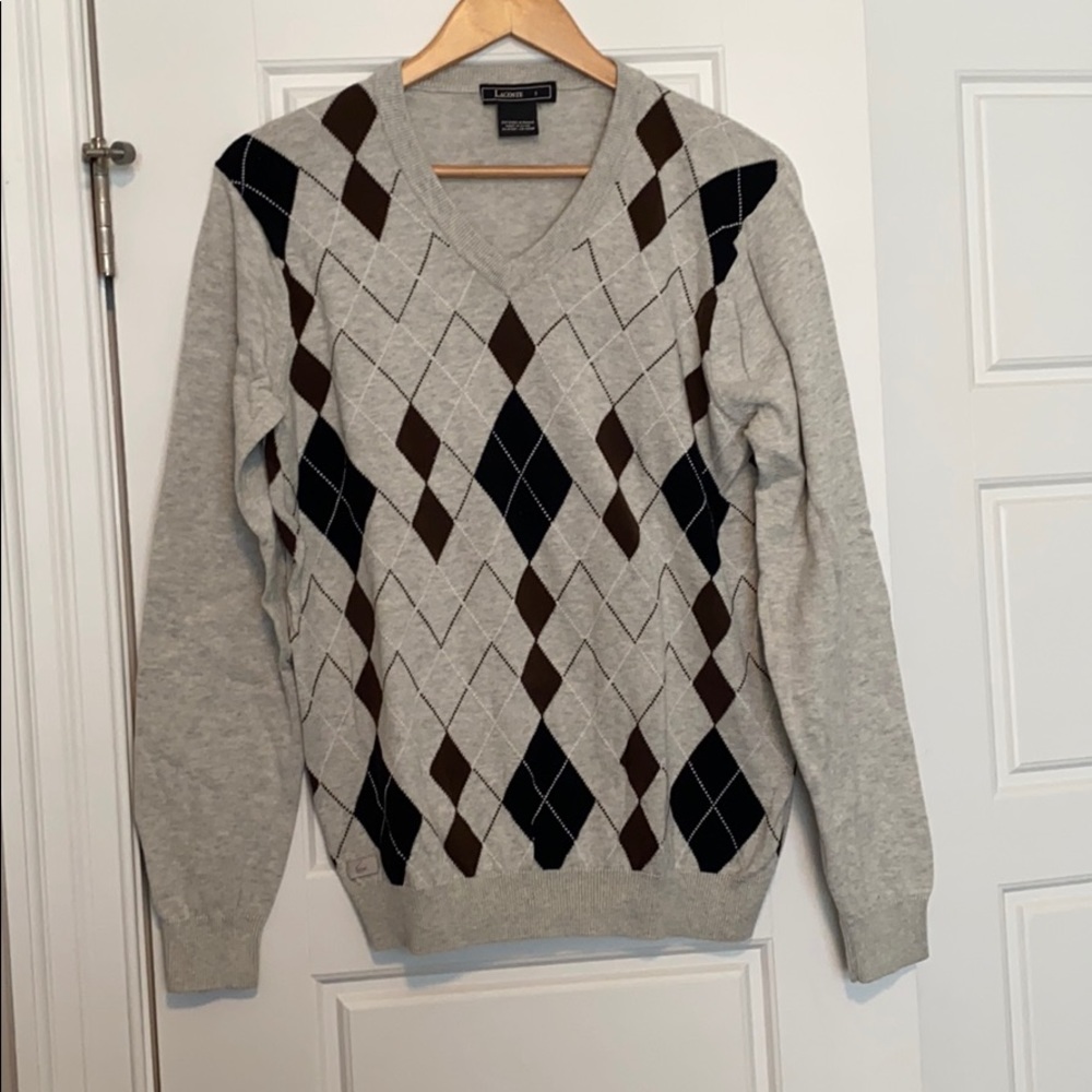 Lacoste Men’s Argyle Sweater SZ 3